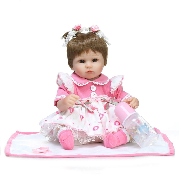 41cm soft silicone vinyl reborn baby girl dolls